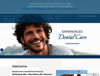 greenfielddentalhealthcare.com screenshot