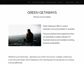 greengetaways.com.au screenshot
