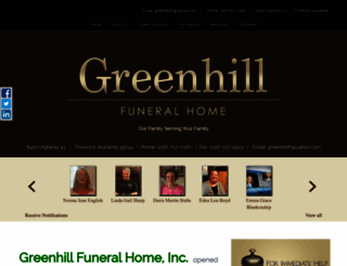 greenhillfuneralhome.net screenshot