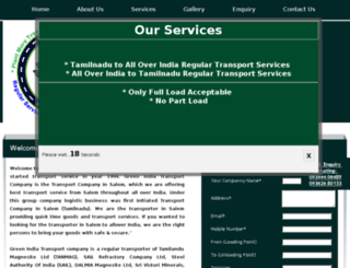greenindiatransportcompany.com screenshot