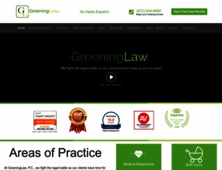 greeninglaw.com screenshot
