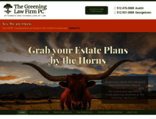 greeninglawfirm.com screenshot