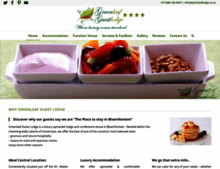 greenleaflodge.co.za screenshot