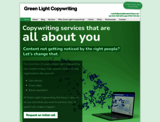 greenlightcopywriting.co.uk screenshot