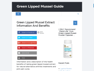 greenlippedmusselguide.com screenshot