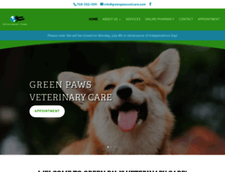 greenpawsvetcare.com screenshot