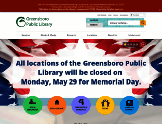 greensborolibrary.com screenshot