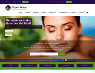 greenwavebodywaxing.com screenshot