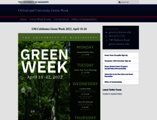 greenweek.olemiss.edu screenshot