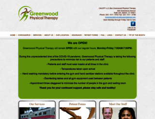 greenwoodphysicaltherapy.com screenshot