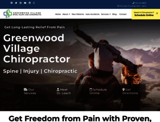 greenwoodvillagechiropractor.com screenshot