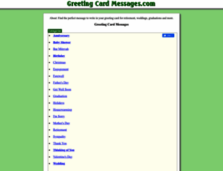 greetingcardmessages.com screenshot