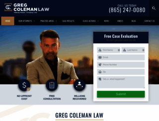 gregcolemanlaw.com screenshot