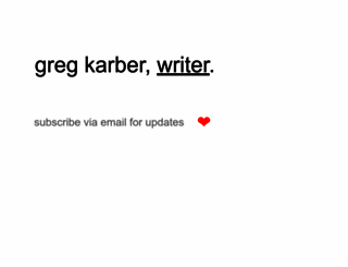 gregkarber.com screenshot