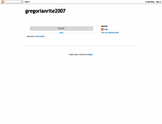 gregorianrite2007.blogspot.com screenshot