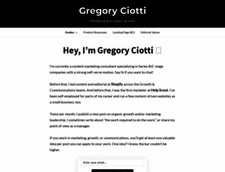 gregoryciotti.com screenshot