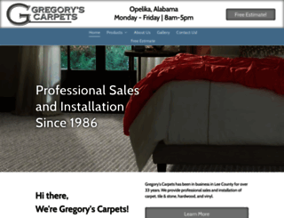 gregoryscarpets.com screenshot