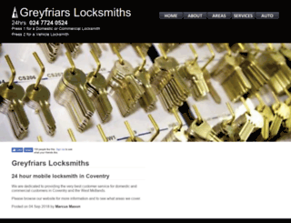 greyfriarslocksmiths.co.uk screenshot