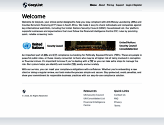 greylist.co.za screenshot