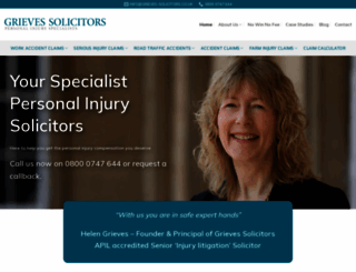 grieves-solicitors.co.uk screenshot