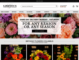 griffinsfloraldesigns.com screenshot