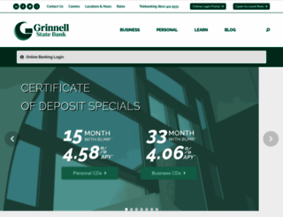 grinnellbank.com screenshot
