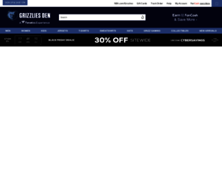 grizzliesstore.com screenshot