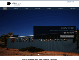 grizzlyselfstorage.com screenshot