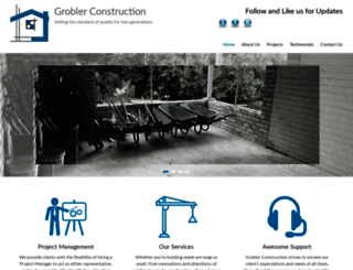 groblerconstruction.co.za screenshot