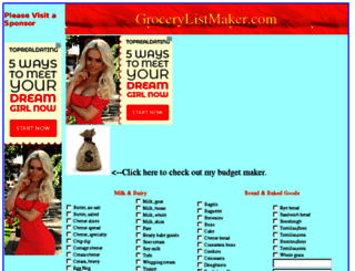 grocerylistmaker.com screenshot