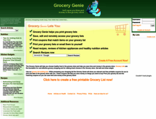 grocerylists.com screenshot