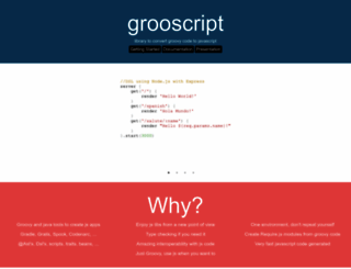 grooscript.org screenshot