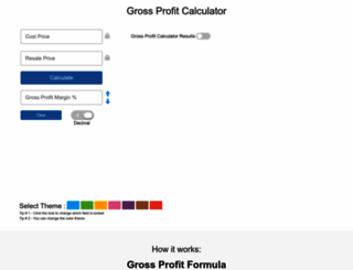grossprofitcalculator.com screenshot