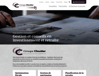 groupecloutierinvestissements.com screenshot