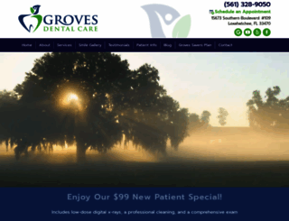 grovesdentalcare.com screenshot