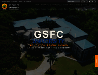 gsfcuni.edu.in screenshot