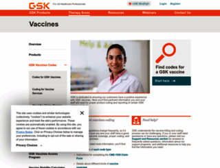 gskvaccinescodes.com screenshot
