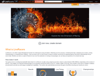 gt-racing.liveracers.com screenshot