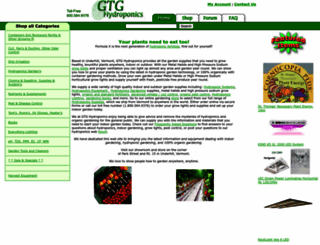 gtghydroponics.com screenshot