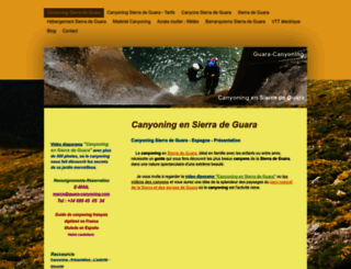 guara-canyoning.com screenshot