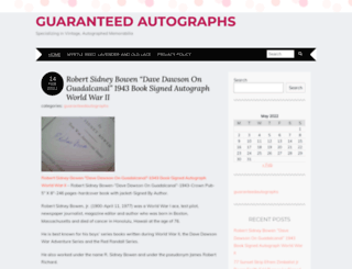guaranteedautographs.com screenshot