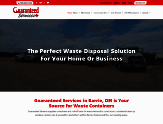 guaranteedwasteservices.ca screenshot