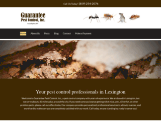 guaranteepestcontrollex.com screenshot