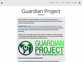 guardianproject.info screenshot