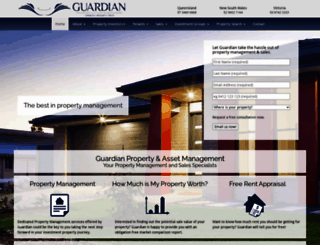 guardianproperty.net.au screenshot