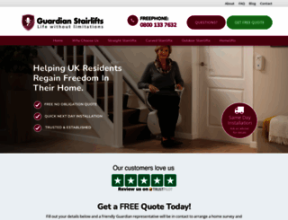 guardianstairlifts.co.uk screenshot