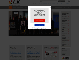 guc.edu.eg screenshot