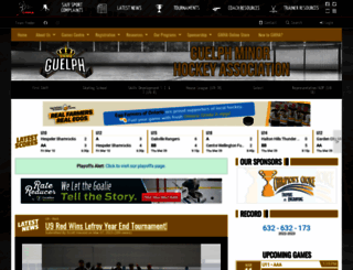 guelphminorhockey.com screenshot