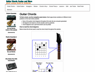 guitar-chords.org.uk screenshot