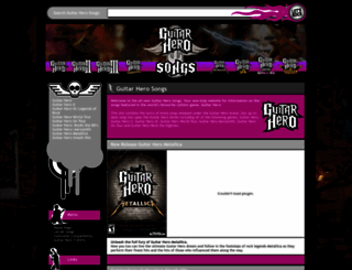 guitarherosongs.co.uk screenshot